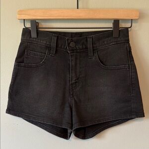 Levi's High Waist Black Denim Shorts